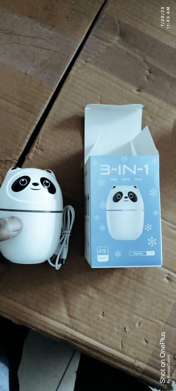 Panda cool mist Humidifier with 7-Color Night Ligh